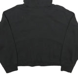 KARL KANI Womens Black & White Grey Signature Hoodie XS Streetwear Cropped