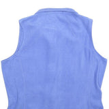 WOOLRICH Womens Blue Polyester Fleece Waistcoat L Zip Plain Casual Outdoor