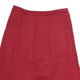 MAX MARA Womens Red Cotton A-Line Knee Length Woven Skirt L Stylish Casual Wear
