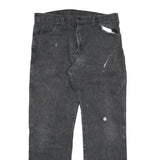 DICKIES Mens Jeans Black Regular Straight Denim W34 L32 Workwear Zip Closure