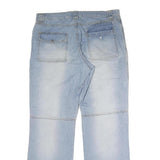 Mens Light Blue Cotton Regular Fit Straight Leg Denim Jeans W38 L33 Casual