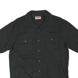 WRANGLER Mens Black Casual Shirt M Cotton Blend Short Sleeve Button Pockets