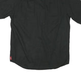 WRANGLER Mens Black Casual Shirt M Cotton Blend Short Sleeve Button Pockets