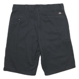 DICKIES Mens Shorts Black Relaxed Fit L W36 Workwear Polyester Blend