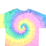 YAZBEK Mens Multicolour Tie Dye Graphic T-Shirt L Short Sleeve Crew Neck Cancun