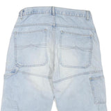 Womens Light Blue Denim Casual Shorts M W32 Cotton Blend Relaxed Fit