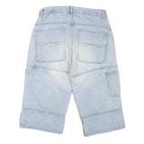 Womens Light Blue Denim Casual Shorts M W32 Cotton Blend Relaxed Fit