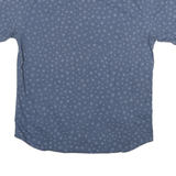 LEVI'S Mens Blue Cotton Blend Star Print Short Sleeve Shirt L Casual Summer