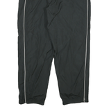 REEBOK Mens Joggers Black Slim Tapered L W34 L30 Sports Logo Track Pants