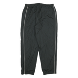REEBOK Mens Joggers Black Slim Tapered L W34 L30 Sports Logo Track Pants