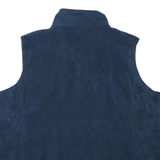WOOLRICH Womens Blue Sleeveless Jacket XL Polyester Blend Zip Front Plain