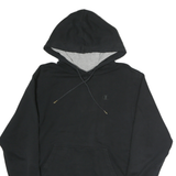CHAMPION Mens Black ¼ Zip Hoodie S Cotton Casual Sweatshirt