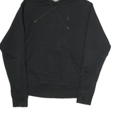CHAMPION Mens Black ¼ Zip Hoodie S Cotton Casual Sweatshirt