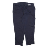 CARHARTT Mens Cotton Blend Navy Relaxed Straight Trousers W46 L32 Workwear