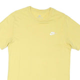 NIKE Mens Yellow Crew Neck Short Sleeve T-Shirt S Casual Cotton Blend