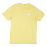 NIKE Mens Yellow Crew Neck Short Sleeve T-Shirt S Casual Cotton Blend