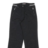 SUPER EU Womens Black Straight Leg Trousers W28 L28 Polyester Blend Woven Zip