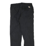 CARHARTT Mens Cotton Blend Black Regular Straight Trousers W31 L32 Workwear