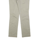 LAUREN RALPH LAUREN Womens Beige Slim Straight Trousers W30 L32 Cotton Blend Zip