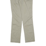 LAUREN RALPH LAUREN Womens Beige Slim Straight Trousers W30 L32 Cotton Blend Zip