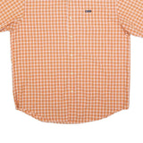 CHAPS Mens Orange & Cream Check Shirt XL Button Down Casual Summer Wear