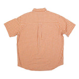 CHAPS Mens Orange & Cream Check Shirt XL Button Down Casual Summer Wear
