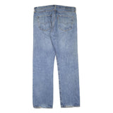 LEVI'S Mens Blue Regular Fit Straight Denim Cotton Blend Jeans W38 L33 Button