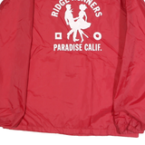 AUBURN Mens Red Ridge Runners Button Jacket S Polyester Printed Paradise Calif