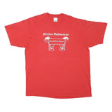 ONEITA Mens Red Divine Redeemer Graphic T-Shirt 2XL Short Sleeve Crew Neck