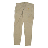 CARHARTT Womens Slim Fit Slim Leg Denim Beige W30 L28 Cotton Blend Zip Jeans