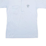 PICKERING Mens Light Blue Polo Shirt M Cotton Button Pocket Plain Casual