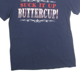 FANATICS Mens Navy Blue Graphic T-Shirt L Cotton Blend Short Sleeve Crew Neck