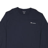 CHAMPION Mens Navy Blue Long Sleeve Crew Neck T-Shirt XL Cotton Blend