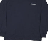 CHAMPION Mens Navy Blue Long Sleeve Crew Neck T-Shirt XL Cotton Blend