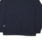 CHAMPION Mens Navy Blue Long Sleeve Crew Neck T-Shirt XL Cotton Blend
