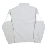 FILA Womens Grey & White Polyester Patterned 1/4 Zip Jumper M Casual Sport