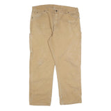 DICKIES Mens Relaxed Beige Cotton Blend Straight Leg Trousers W40 L32 Workwear
