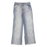 SIKE DA Mens Relaxed Blue Denim Light Jeans W28 L30 Sporty Zip Closure