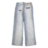 SIKE DA Mens Relaxed Blue Denim Light Jeans W28 L30 Sporty Zip Closure