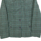 PENDLETON Womens Green & Blue Wool Check Button Jacket M Wool Blend