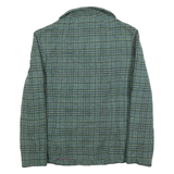PENDLETON Womens Green & Blue Wool Check Button Jacket M Wool Blend