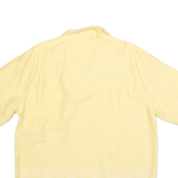 TOMMY HILFIGER Mens Yellow Short Sleeve Shirt L Cotton Blend Casual Summer