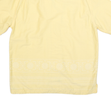 TOMMY HILFIGER Mens Yellow Short Sleeve Shirt L Cotton Blend Casual Summer