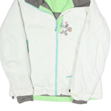 MAMMUT Womens White & Green Softshell Jacket M Polyester Blend Zip Outdoor