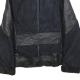 SNAP Mens Black & Black Faux Shearling Jacket XL Polyester Blend Zip Warm