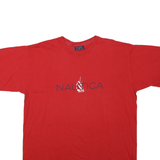 NAUTICA Mens Red XL Graphic T-Shirt Short Sleeve Crew Neck Classic Cotton Blend