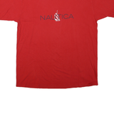 NAUTICA Mens Red XL Graphic T-Shirt Short Sleeve Crew Neck Classic Cotton Blend