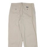 CHAPS Mens Regular Cotton Blend Beige Trousers W34 L32 Classic Zip Pocket
