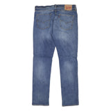 LEVI'S Mens Blue Slim Jeans Denim Medium W36 L34 Stylish Zip Closure