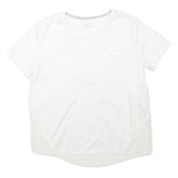 NIKE Womens White Running T-Shirt S Short Sleeve Crew Neck Lightweight